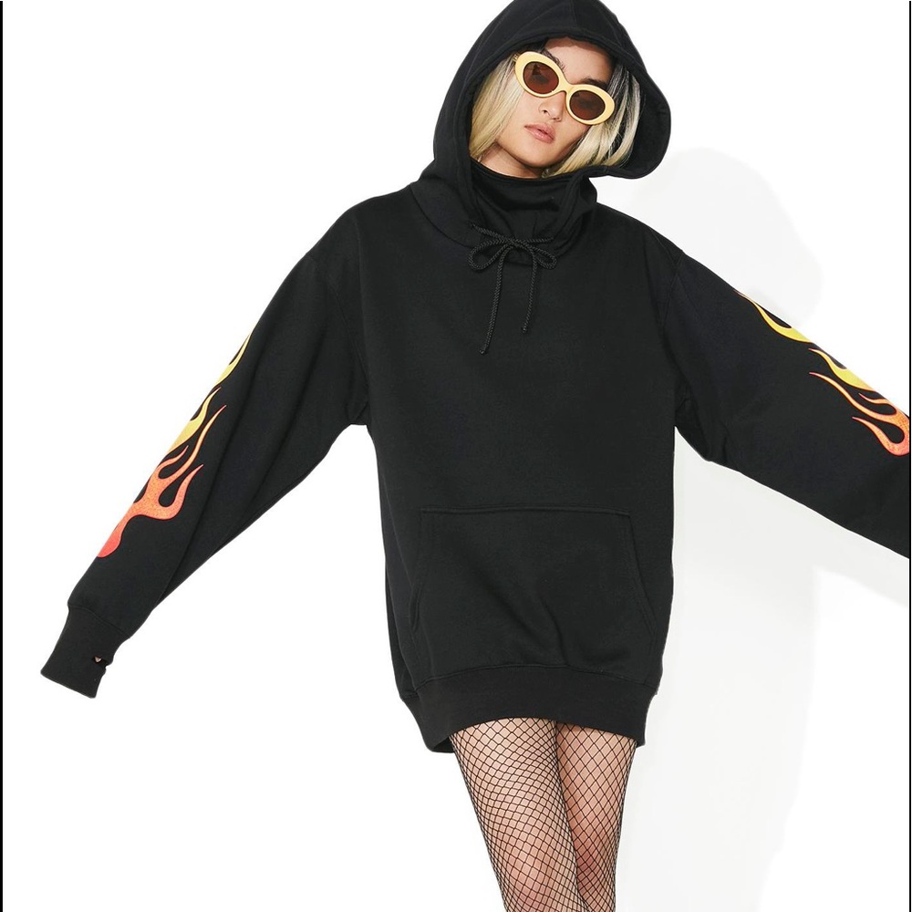 Current Mood Flamin Masked Hoodie Dress